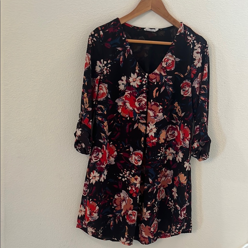 Lush Black and Red Ruffled Tiered Sundress